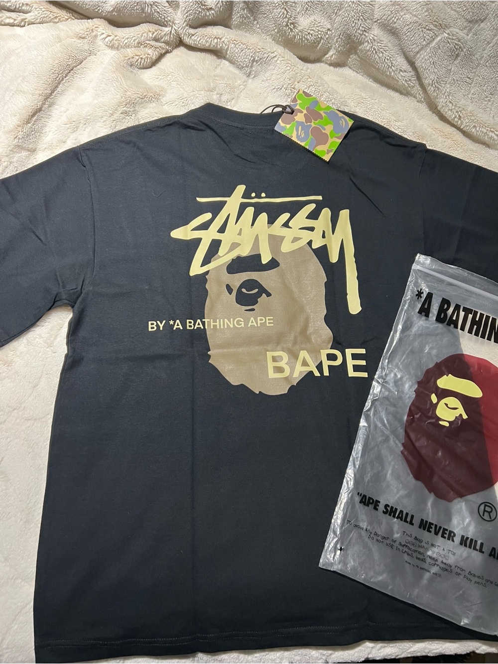 Stüssy x BAPE Black Graphic Tee